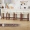 Set of 4 Modern Upholstered Counter Height Bar Stools with Saddle Seat